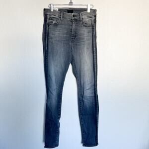 Mother Denim Jeans 27 High Waisted Looker Miss Moody Skinny Gray Jeans